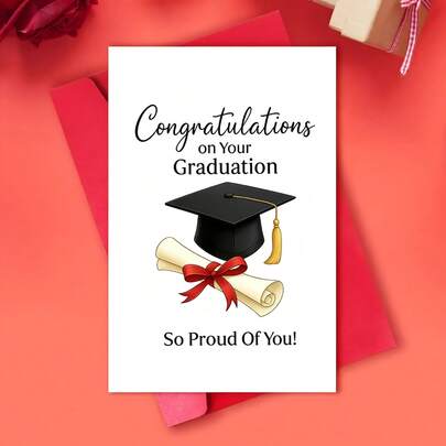 Congratulations Graduation Card, A Gift For Students, Friends, And Family, A Proud Achievement Gift. Thank You Card, Father's Day Card, Teacher Card, Birthday Card, A Must-Have For Good Luck Weddings