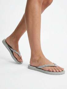 Havaianas HAV. SLIM 假日休闲日常人字拖 - 灰色 - 查看 1