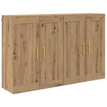 vidaXL Wandmontierter Schrank 2 pcs Artisan-Eiche 69,5 x 34 x 90 cm - Braun - Übersicht 5