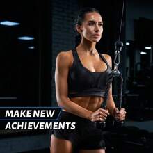 BalanceFrom Tricep Press Down & LAT Pulldown Attachments ,Cable Machine Accessories,With V Handle, Rotating Bar, Tricep Rope, V-Shaped Bar,For Home Gym - A - View 5