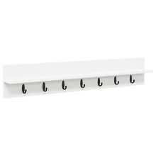vidaXL Wandmontierter nachttisch Weiß 100 x 10,5 x 18 cm Holzwerkstoff - Weiss - Übersicht 2