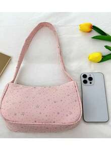 Túi đeo chéo bằng nylon in hình ngôi sao mới, túi đeo vai hàng ngày, túi cầm tay đa năng. - Nhiều màu - Xem 5