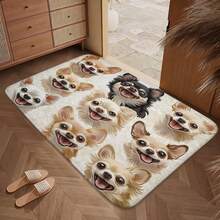 Chihuahua Dog Themed Bathroom Mat, Fashionable Novelty Bath Mat Small Floor Mat Floor Rug, Non-Slip Decorative Bath Mat Front Door Mat Floor Rug For Bathroom Front Door Kitchen Entryway Bedroom Outdoor IndoorHome & Living/Bath Mats/Home Decor/Decorative Textile/Door Mat/Pet Supplies/Pet Feeding & Watering Supplies/Pet Placemats/Bathroom & Laundry MatsThe First Line Of Home Aesthetics | Slip-Resistant And Easy-To-Clean, Redefining Floor Design.Ideal For Kitchens, Entryways, Bathrooms, Balconies, And More. - Multicolor - View 6