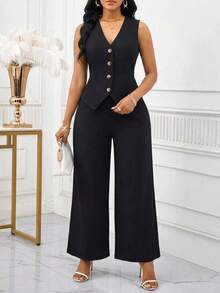 Elegant Women's Set Women's Summer Set Holiday Outfits For Women Work Outfits For Women Work Wear Women Vacation Outfits For Women Summer Outfit For Women Summer Outfits Summer Outfits For Women Summer Clothes Festival Outfit Women Festival Outfits Festival Festival Outfits For Women Mother's Day Mothers Day Outfit Wedding Beach Outfit Beach Outfits Beach Outfits For Women Beach Outfit For Women Casual Sets For Women Summer Holiday Outfits Vacation Outfits Women Country Concert Outfit Country Style For Women Women's Country Clothing Female Country Look Office Attire For Women Business Professional Women Office Wear For Women Office Outfits For Women - 黑色 - 查看 5