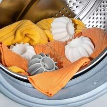 6 quả bóng giặt chống rối, giặt sạch hiệu quả mà không bị rối, món quà thiết thực cho Ngày Valentine và Ngày của Mẹ, hình hoa hướng dương. - quả bóng làm sạch - Xem 4