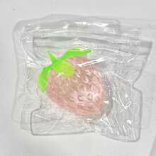 1個透明草莓捏捏樂,果凍水感材質壓力緩解,水晶透明水果捏捏樂,粉色燈光設計舒緩心情,果凍材質透明草莓捏捏樂 - 均碼 - 查看 8