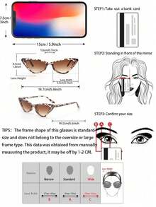 1 Pair Plastic Multi-Color Cat Eye Narrow Frame Full-Rim Tinted Lens Bohemian Classic Glasses, Fashion Versatile, Suitable For Street Style, Music Festivals, Vacations, Fits All Face Shapes, Also A Must-Have Back-To-School Preppy Item - 1pc White Bean Flower Double Tea - View 7