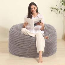 MOMCAYWEX - Puf de 3 pies para adultos/adolescentes puf de espuma viscoelástica con cubierta extraíble esponjosa para sala de estar recámara color gris - Gris - Ver 9