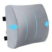 Lumbar Pillow Foam Office Chair Back Support Pillows Back Pain Relief Improve Posture Lumbar Support Pillow Car Gaming Chair Home Chair Double Adjustable Straps - Lumbar Pillowgrey - View 8