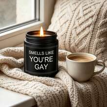 1個 GAY 薰衣草香氛蠟燭禮物，創意幽默可愛獨特必備禮物，適合同志男士、男朋友、兄弟、丈夫，適用於週年紀念、生日、情人節，送給他的居家裝飾禮物，適合 LGBTQ+ 組織的朋友、同志與異性戀人士 - 均碼 - 查看 4