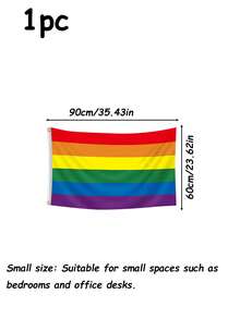 2 piezas/1 pieza Bandera del Orgullo LGBTQ+ Arcoíris, Bandera del Progreso Gay, Bandera "El Amor es Amor", Orgullo Gay, Bisexual, Lesbiana, Pansexual, Transgénero, No Binario, Asexual, Decoración de Habitación del Orgullo, Recuerdo de Fiesta del Orgullo, Decoración Exterior del Día del Orgullo - Bandera arcoíris - Ver 13