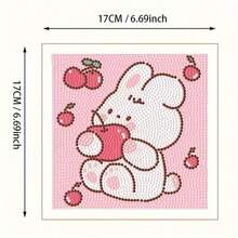 Kit de pintura de diamante DIY com desenho de animal - 1 peça - Gemas acrílicas redondas, artesanato e bordado para decoração de parede - Multicolorido - Ver 5