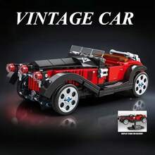 Coches clásicos y modelos de supercoches con soportes de exhibición y placas con nombres, coches de modelo DIY hechos de bloques de construcción, perfectos para coleccionistas - K2259- 320 unidades - Ver 7