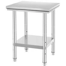 VEVOR Stainless Steel Prep Table, 24 X 24 X 31 Inch, 700 Lbs Load Capacity, Heavy Duty Metal Worktable With 3 Adjustable Height Levels, Commercial Workstation For Kitchen Garage Restaurant Backyard - 24 X 24 X 31 Inch, 700 Lbs - View 8