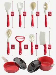 1 Set Kids Kitchen Pretend Play Toy Set, Realistic Vegetable & Fruit Playset, Educational Role Play Toy, Holiday Gift - Kitchen Toys - View 12