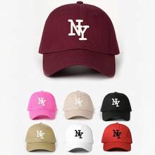 1pc Embroidered NY Washed Baseball Cap, Adjustable Outdoor Sun Protection Casual Hat Suitable For Spring/Autumn Travel Beach, Unisex Y2K Style Cap - Baseball Cap - View 14