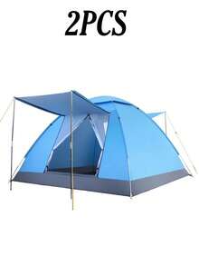 Tenda Luar Ruangan Aneka Warna, Tahan Air, Tahan Sinar UV, Anti Serangga, Mudah Dirakit, Portabel, Buatan Tangan, Perlengkapan Luar Ruangan, Cocok Untuk 1-3 Orang Berkemah, Mendaki, Trekking - MultiWarna - View 16