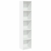 vidaXL Bücherregal Weiß 40x30x189 cm Holzwerkstoff - Weiss - Übersicht 2