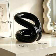 1pc Twisted Ceramic Makeup Brush Holder, Elegant Desktop Pen Cup, Desktop Organizer, Beautiful Room Decor, Multifunctional Home Decor Space-Saving Organizer, Suitable For Vanity, Bathroom - Ceramic Eyebrow Pencil Storage Rack - View 10