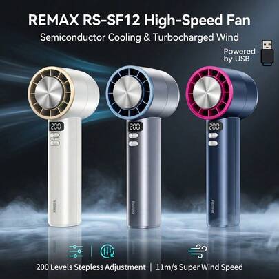 REMAX 多型號手持風扇RS-SF10/SF11/SF12 手持風扇 迷你便攜式充電小風扇 大風力靜音戶外隨身降溫風扇