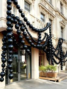 40 Stücke schwarzes Verbindungsballonset, geeignet zum Erstellen einer Ballonwand, Herzbögen, Ballonschwänze, verwendbar für Hochzeit, Geburtstag, Willkommensparty, Valentinstag, Heiratsantrag und Jahrestags-Dekoration, Bridal-Shower, Junggesellinnenabschied - Verschiedenfarbig - Übersicht 4