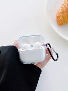 1 hộp đựng tai nghe trong suốt, đơn giản và trang nhã, tích hợp móc treo màu đen, tương thích với tai nghe Bluetooth của Apple (Chỉ bao gồm hộp đựng, không kèm tai nghe) - Trong sáng - Xem 11