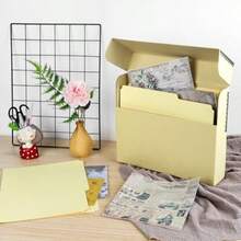 Lineco Archival Tan Flip-Top Document Case Bo. Perfect for Legal Size Paper. Protection from Dust Light Debris. Store and Protect Documents Files Prints - Bronceado - Ver 5