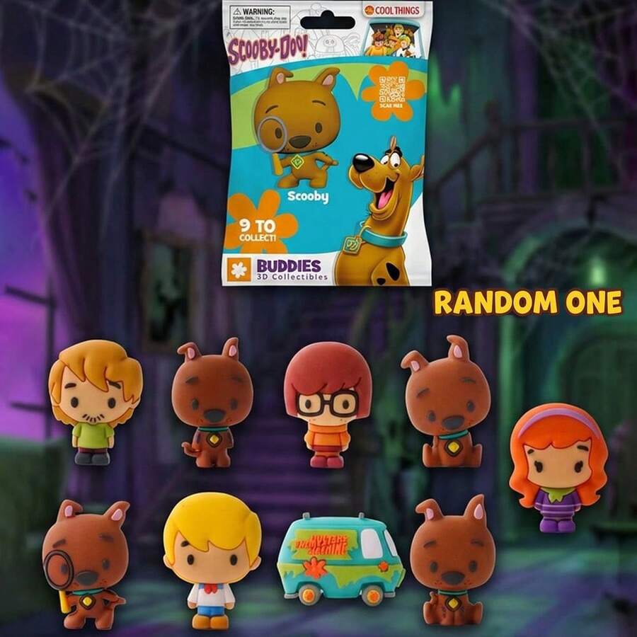 Monogram 1pc Official Licensed Blind Bag Cute Anime Character Figurine - Shaggy, Velma, Fred, Daphne, Mini Home Decor 3D Collectible Action Figure Statue, Birthday Christmas Gift - Multicolor - View 1