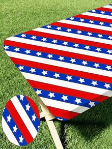 1pc, Independence Day Outdoor Tablecloth, Memorial Day Star-Shaped Design Tablecloth, Table Cover, Polyester Elastic Edge - Perfect For Camping, Picnics, And Garden Parties, Vibrant Colors, Outdoor Tablecloth, Picnic Accessory, Suitable For Indoor - B - View 5