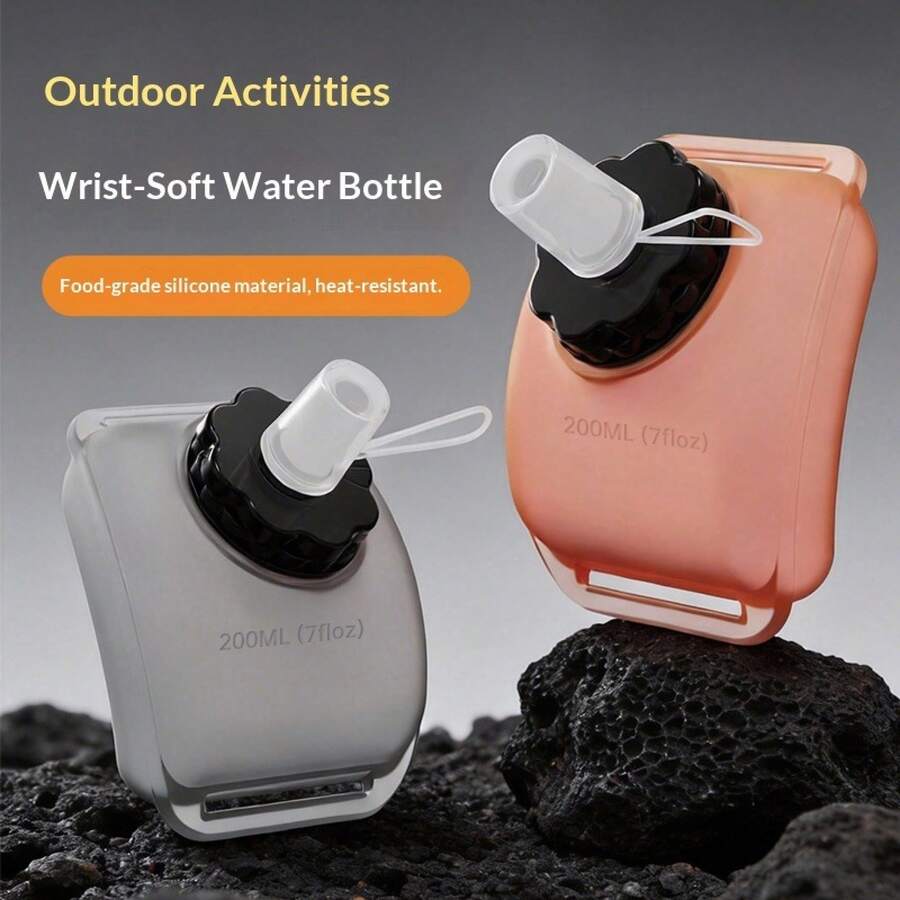 Wrist-Mounted Sports Water Bottle, Silicone Water Cup, Creative Portable Outdoor Gift For Cycling, Running, And Mountaineering G5UY - White - View 1
