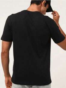 Unisex Cotton Tumblr Cross Streetwear T-Shirt With Print - Black - View 2