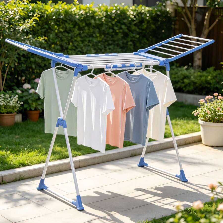 Foldable Clothes Drying Rack, 4 Styles Available, Indoor & Outdoor Laundry Airer With Extra Large Capacity, Stable Heavy-Duty Metal Frame, Space-Saving Collapsible Design, Ideal For Hanging Clothes, Towels, Blankets, Perfect For Home, Balcony, Patio & Apartment Use - Clothes Rack - View 1
