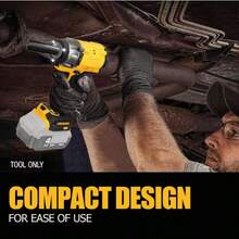 21V Cordless Impact Wrench And Battery Combo, Brushless Electric Impact Gun With 4.0Ah Battery And Fast Charger, 1/2 Inch Socket Adapter, Best Gift For Men Or Friends - Yellow - View 6