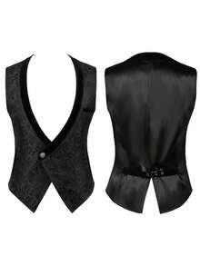 Men Cosplay Clothing - Jacquard Dress-black - View 6