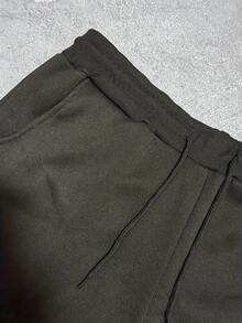 Men's Black Patterned Printed Jogger Pants With Drawstring Waist And Ankle Cuffs - Thick And Warm Winter Trousers, Elastic A Comfortable Fit, Casual Sports Home Pants Suitable Gym And Everyday Wear, Washable (Standard Length), Patterned Printed Ankle-Length Joggers Autumn/Winter, Loose Fit With Bold Graphic Design, Dry Cleanable, Fitness Apparel, Durable Construction, Soft Fabric, An Active Lifestyle - 黑色 - 查看 6