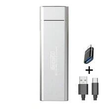Balance Fit M.2 NVMe SSD 硬盘盒，支持 10Gbps USB 3.2 Gen2 接口，铝合金材质，兼容 2230/2242/2260/2280 NVMe SSD，附带 USB-C 数据线和适配器。 - 銀色 - 查看 5