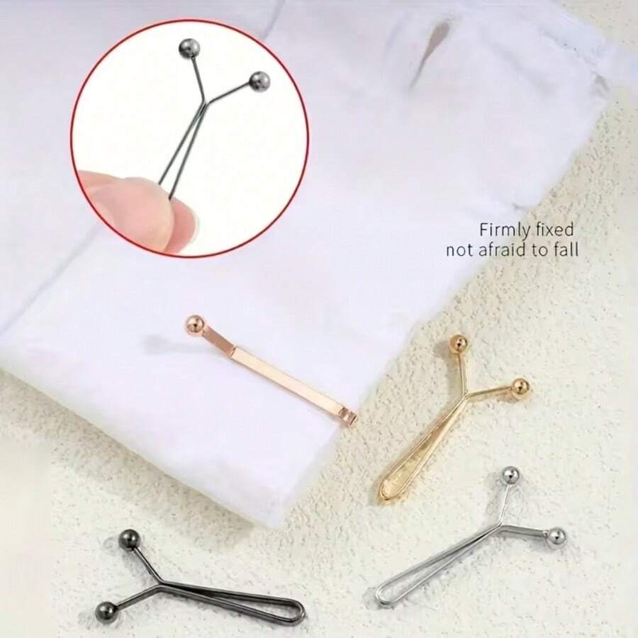 18Pcs, Seamless Shirt Cuff Clip Set - Adjustable Anti Slip Cuff Clip For Tightening The Waist And Securing Scarves - Available In Various Colors Including Rose Gold, Gold, Silver, And Black Metal.