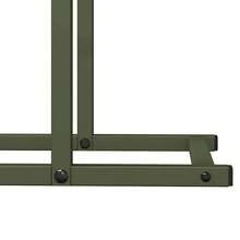 vidaXL Brennholzregal Olivgrün 80x25x90 cm Kaltgewalzter Stahl - Grün - Übersicht 9