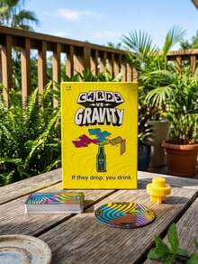 Cards Vs Gravity Tabletop Game, Defy Physics At Family Gatherings, Test Hand-Eye Coordination In Imbalance, Unconventional Interactive Challenge, Creative Choice For Gravity-Defying Tabletop Toy - Multicolor - View 2
