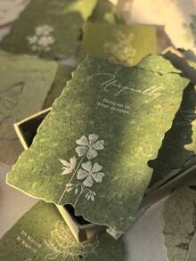1 Box 30pcs Asymmetrical Vintage Border Plant & Floral English Label Cards, DIY Decoration For Scrapbooking, Diary, Collage - HT199 - View 8