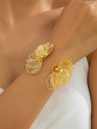 1pc Women's Geometric Open Bangle