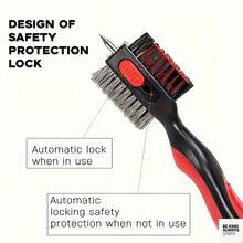 HUAEN 2-In-1 Golf Club Brush And Groove Cleaner Retractable Zip-Line Metal Buckle Sharp Pick Nylon Wire Bristles Outdoor Sport Cleaning Tool For Golf Enthusiasts JHY0 - Black and Blue Upgraded - View 13