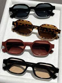 Set de 4 gafas de moda con estilo bohemio, versátiles para uso diario, adecuadas para la playa, viajes, fiestas, accesorio de regalo estilo Y2K - Multicolor - Ver 3