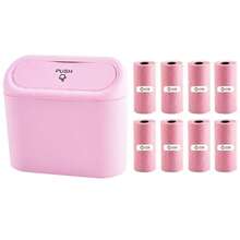 Car Trash Can With Lid - 4 Rolls Of Garbage Bags, Leak-Proof, Portable Hanging Trash Can, For Vehicle Organization - Suitable For Multiple Car Models - A - View 9