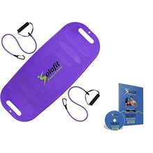 Board con bandas de resistencia y guía del usuario - eficaz ABS las piernas Core espalda y hombros entrenamientos - con un Twist - Ideal Fit Junta para ejercicios de fitness Tonificante pérdida de peso Púrpura - Púrpura - Ver 9
