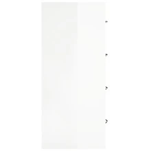 vidaXL Kommode mit 4 Schubladen 60x30,5x71 cm Hochglanz-Weiß - Weiss - Übersicht 5