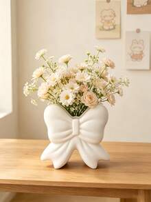 1pc Bowknot Vase For Flowers, Cute Aesthetic Decorative Vase For Home Living Room Table Shelf Decoration. - Standing Bow - View 7