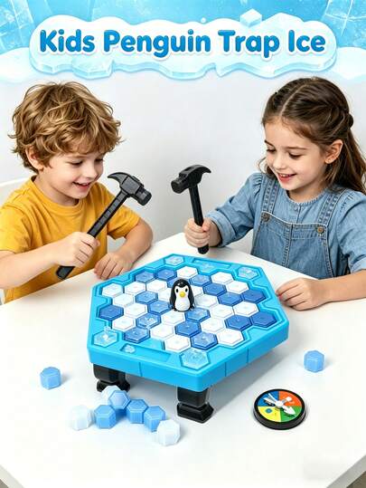 Bộ trò chơi phá băng "Bẫy chim cánh cụt" cho trẻ em, trò chơi rèn luyện tư duy logic STEM dành cho các bữa tiệc gia đình, độ tuổi 3-12.