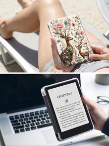 Ốp lưng máy tính bảng hình hươu và cây cối, tương thích với iPad Air 8 (M4) 2026 (11/13 inch), Air 11 inch M3 2025 / M2 2024, Air thế hệ thứ 5 2022, (A16) 11 inch thế hệ thứ 11 2025, tương thích với Samsung Galaxy Tab, Kindle Paperwhite thế hệ thứ 12 2024. Mặt lưng trong suốt, họa tiết thời trang, chức năng tự động tắt/mở màn hình, bảo vệ bằng túi khí, thích hợp làm quà tặng và sử dụng trong văn phòng. - Nhiều màu - Xem 10