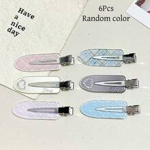 3/6pcs Blue/Pink Polka Dot Heart-Shaped Claw Clips, Minimalist Versatile Bangs Clips, Cute Fresh Seamless Hair Accessories, Fashionable Daily Hair Clips For Women - Hair Clip - View 9